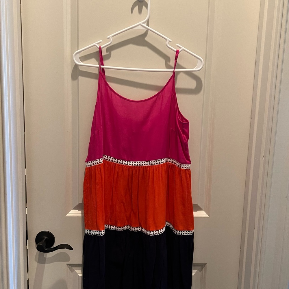 Tory Burch color block swim cover up. Size S/P.